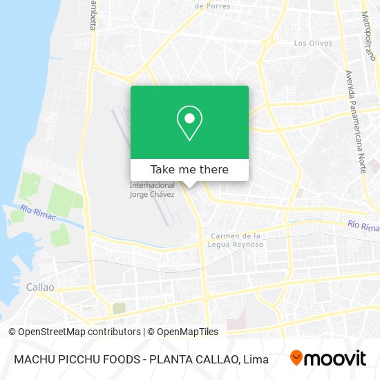 MACHU PICCHU FOODS - PLANTA CALLAO map