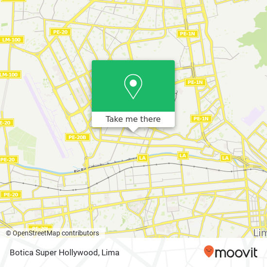 Mapa de Botica Super Hollywood