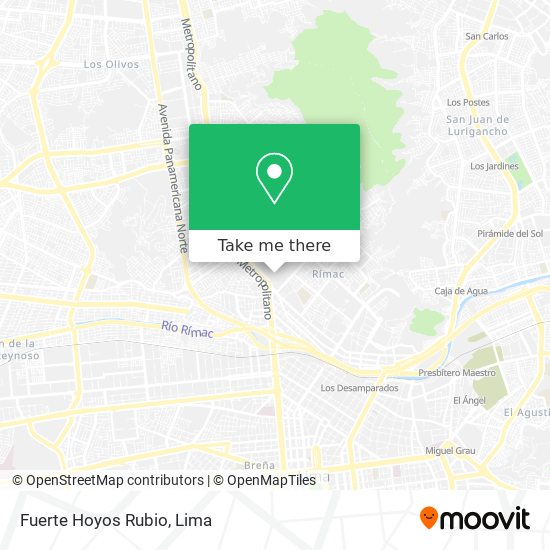 Fuerte Hoyos Rubio map