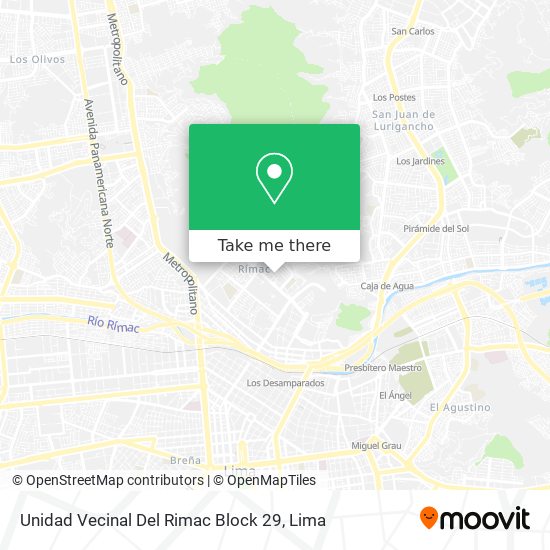 Unidad Vecinal Del Rimac Block 29 map