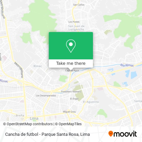 Mapa de Cancha de futbol - Parque Santa Rosa