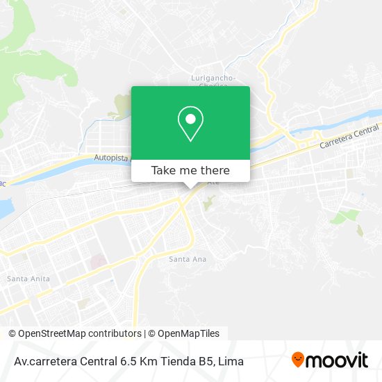 Mapa de Av.carretera Central 6.5 Km Tienda B5