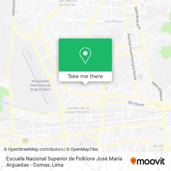 Escuela Nacional Superior de Folklore José María Arguedas - Comas map