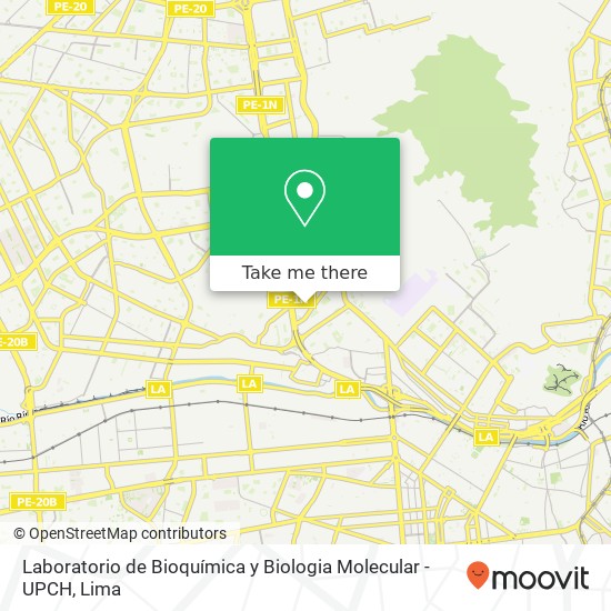 Laboratorio de Bioquímica y Biologia Molecular -UPCH map