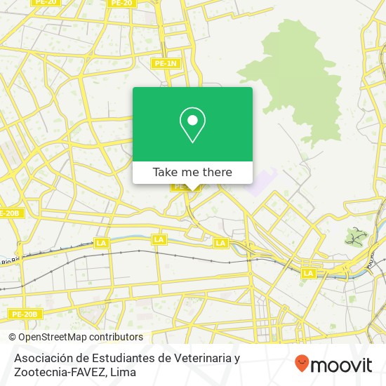Asociación de Estudiantes de Veterinaria y Zootecnia-FAVEZ map