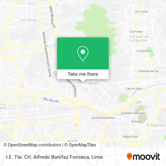 Mapa de I.E. Tte. Crl. Alfredo Bonifaz Fonseca