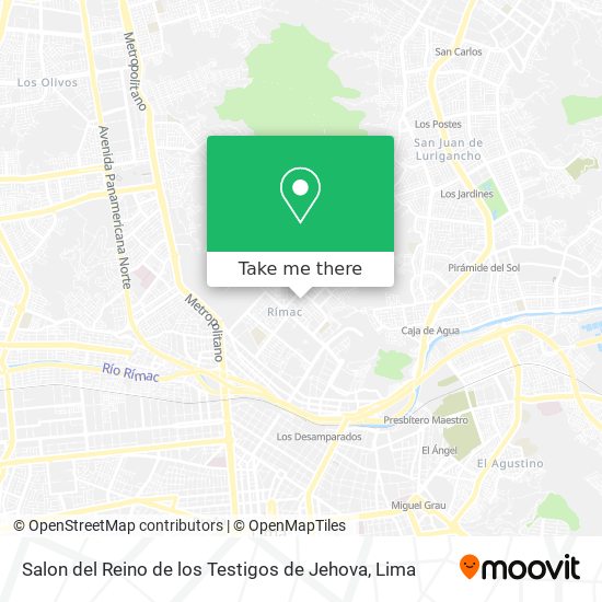 Mapa de Salon del Reino de los Testigos de Jehova