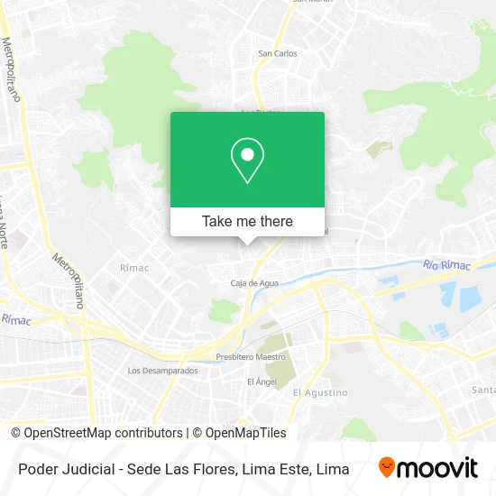 Poder Judicial - Sede Las Flores, Lima Este map