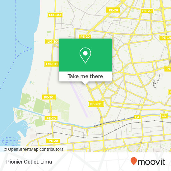 Pionier Outlet map