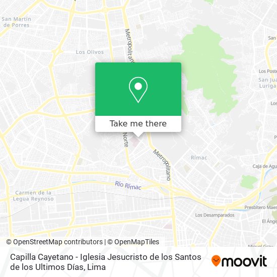 Mapa de Capilla Cayetano - Iglesia Jesucristo de los Santos de los Ultimos Días