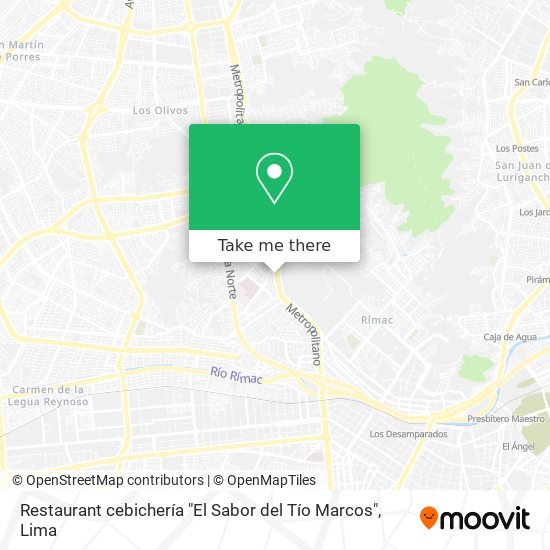 Restaurant cebichería "El Sabor del Tío Marcos" map