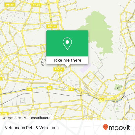 Mapa de Veterinaria Pets & Vets