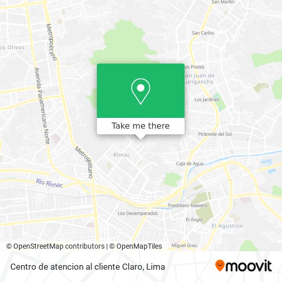 Centro de atencion al cliente Claro map