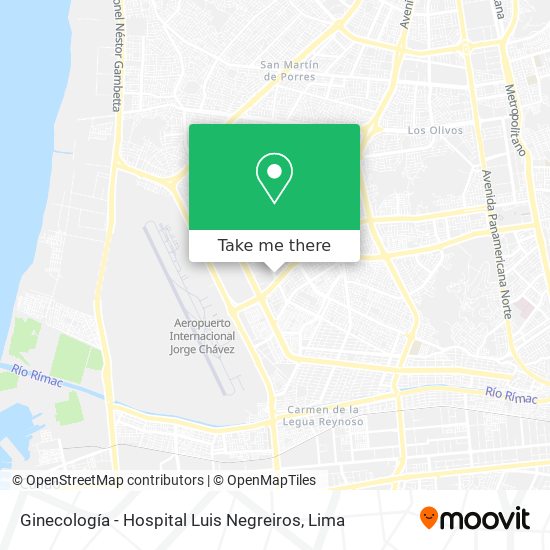 Ginecología - Hospital Luis Negreiros map