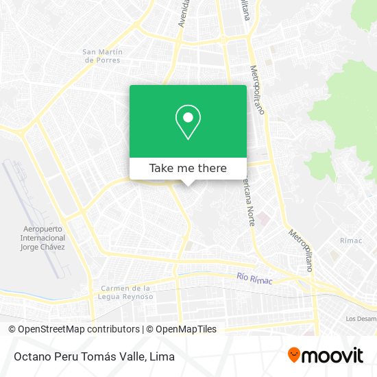 Octano Peru Tomás Valle map