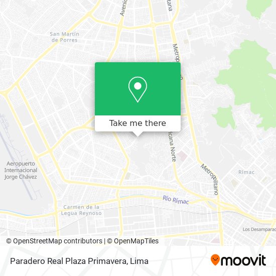 Paradero Real Plaza Primavera map