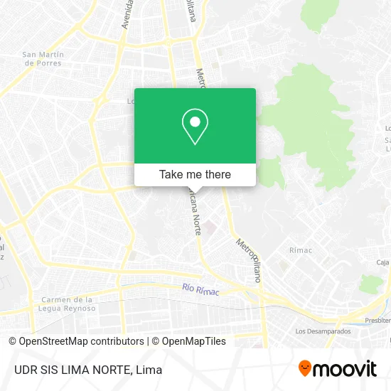 Mapa de UDR SIS LIMA NORTE