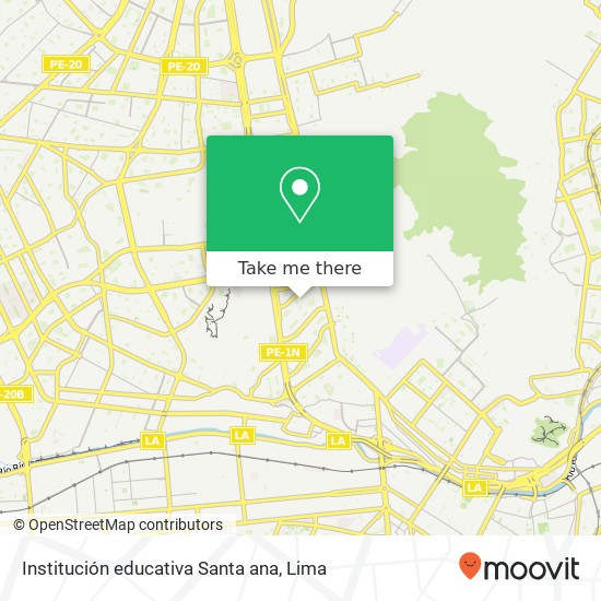 Institución educativa Santa ana map