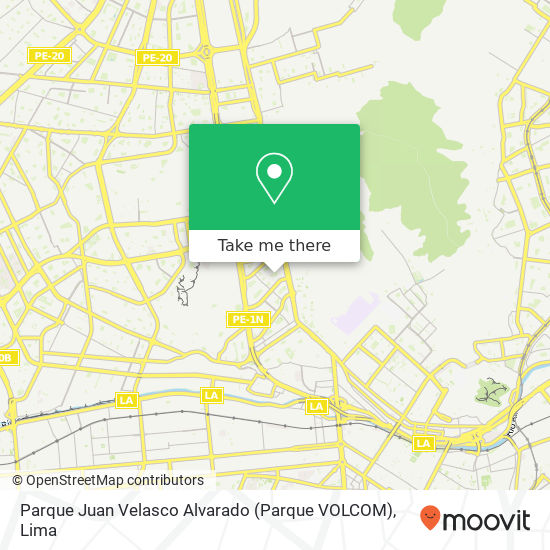 Parque Juan Velasco Alvarado (Parque VOLCOM) map