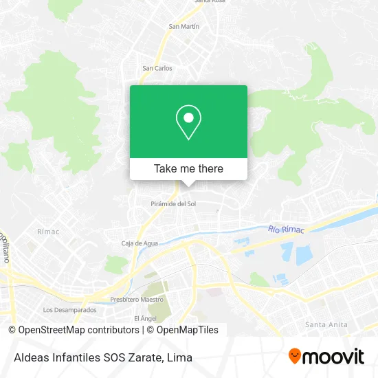 Mapa de Aldeas Infantiles SOS Zarate