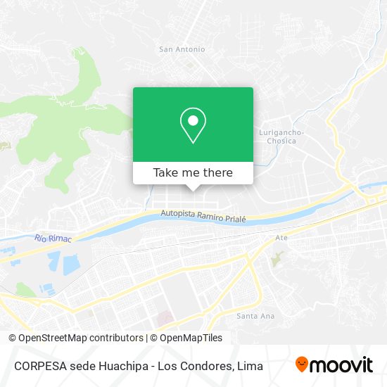 CORPESA sede Huachipa - Los Condores map