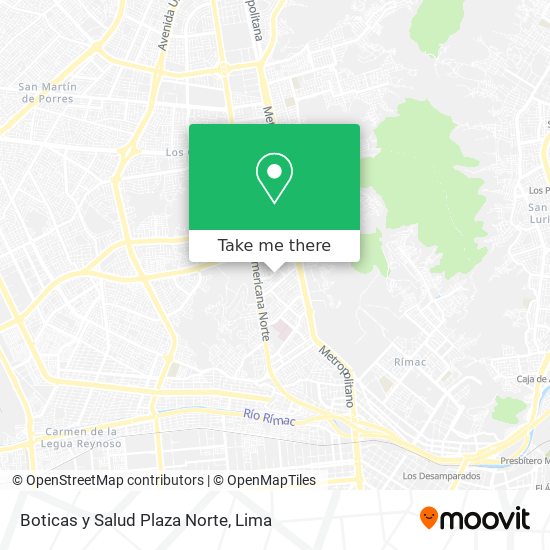Mapa de Boticas y Salud Plaza Norte