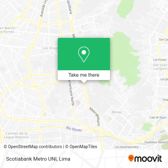 Mapa de Scotiabank Metro UNI