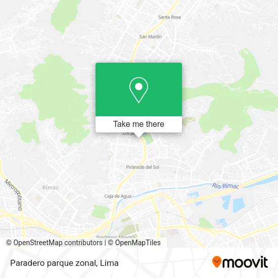 Mapa de Paradero parque zonal