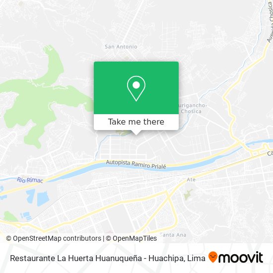 Mapa de Restaurante La Huerta Huanuqueña - Huachipa