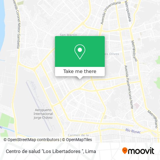 Mapa de Centro de salud "Los Libertadores "