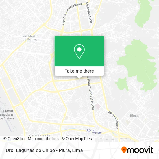 Urb. Lagunas de Chipe - Piura map