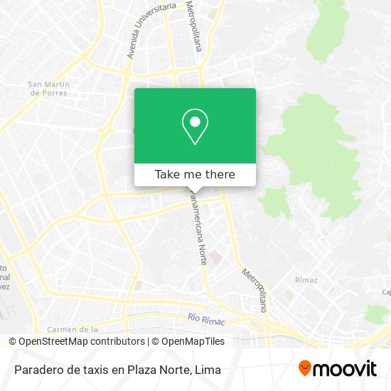 Paradero de taxis en Plaza Norte map