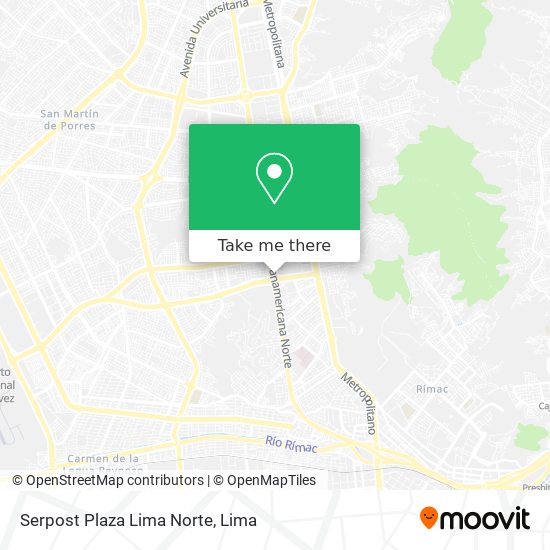 Mapa de Serpost Plaza Lima Norte