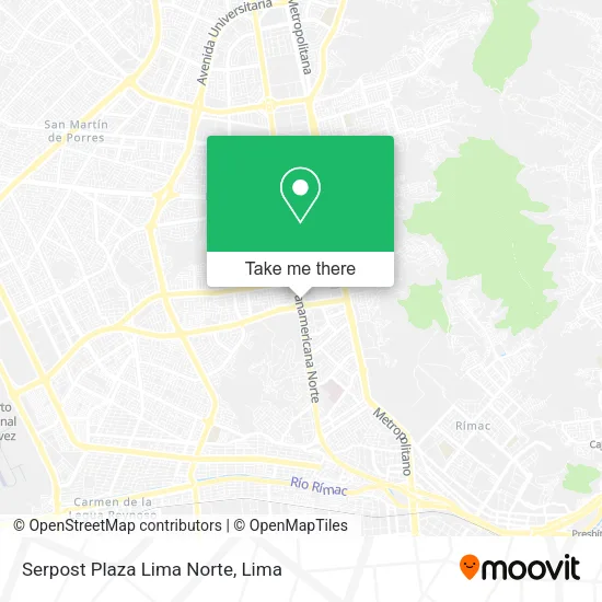 Mapa de Serpost Plaza Lima Norte