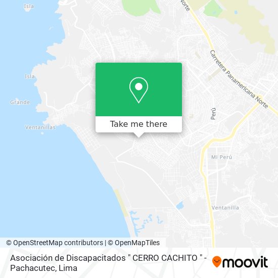 Asociación de Discapacitados " CERRO CACHITO " - Pachacutec map