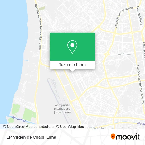 Mapa de IEP Virgen de Chapi