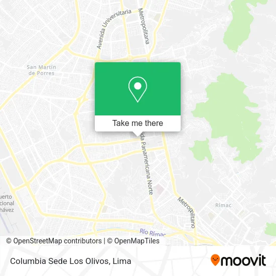 Mapa de Columbia Sede Los Olivos