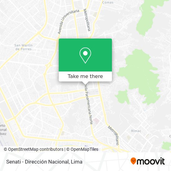 Senati - Dirección Nacional map