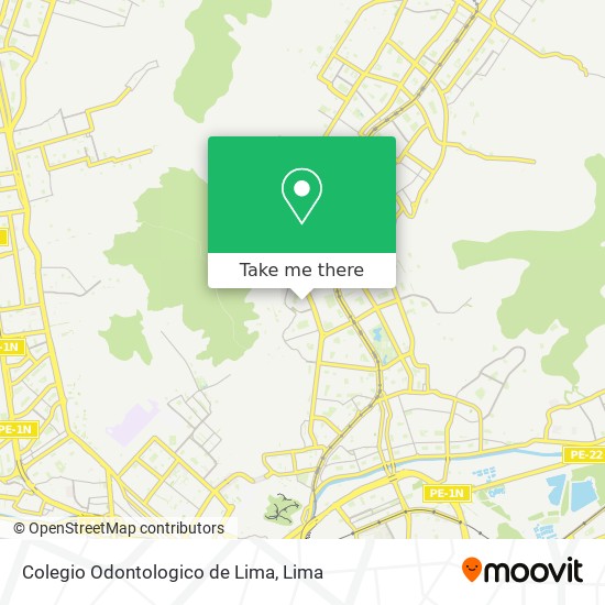 Mapa de Colegio Odontologico de Lima