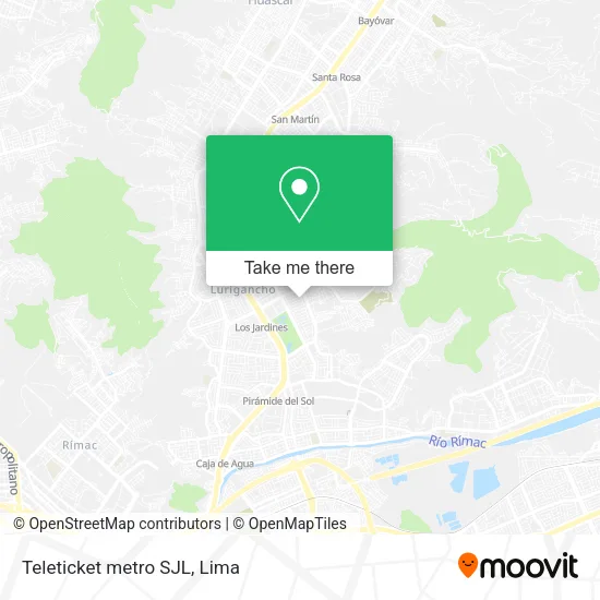 Teleticket metro SJL map