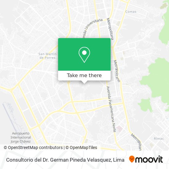 Consultorio del Dr. German Pineda Velasquez map