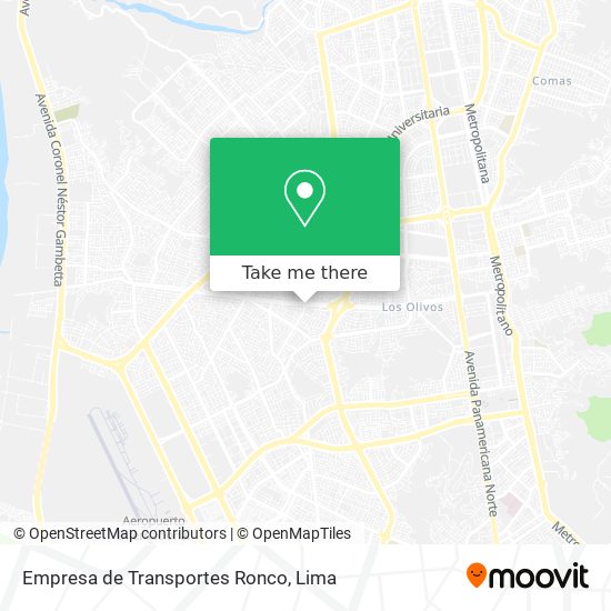 Empresa de Transportes Ronco map