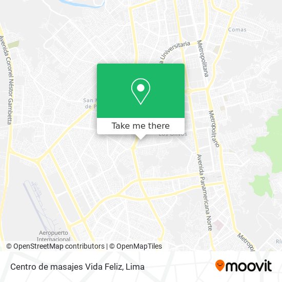 Mapa de Centro de masajes Vida Feliz