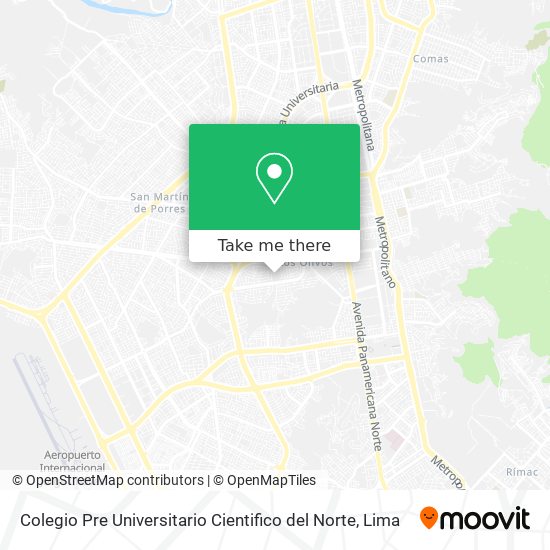 Colegio Pre Universitario Cientifico del Norte map