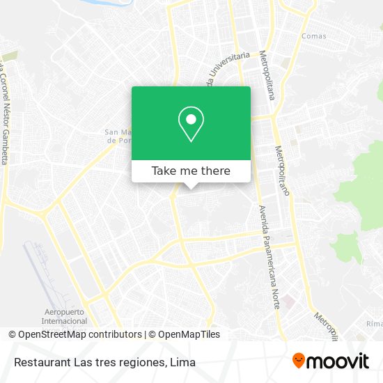 Restaurant Las tres regiones map