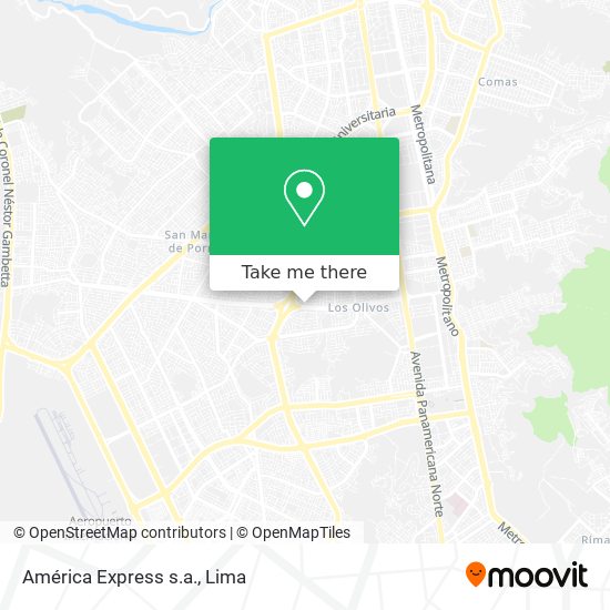 América Express s.a. map
