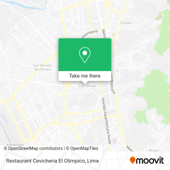 Mapa de Restaurant Cevicheria El Olimpico