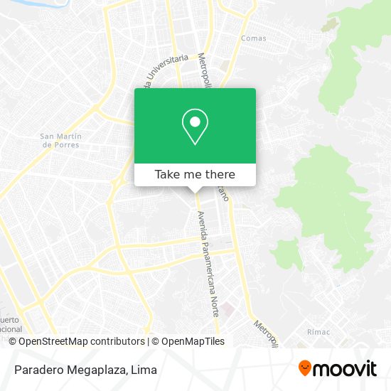 Paradero Megaplaza map