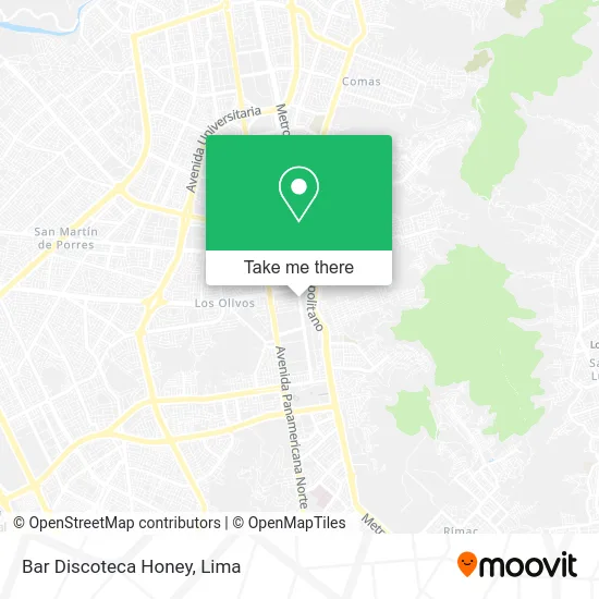 Bar Discoteca Honey map