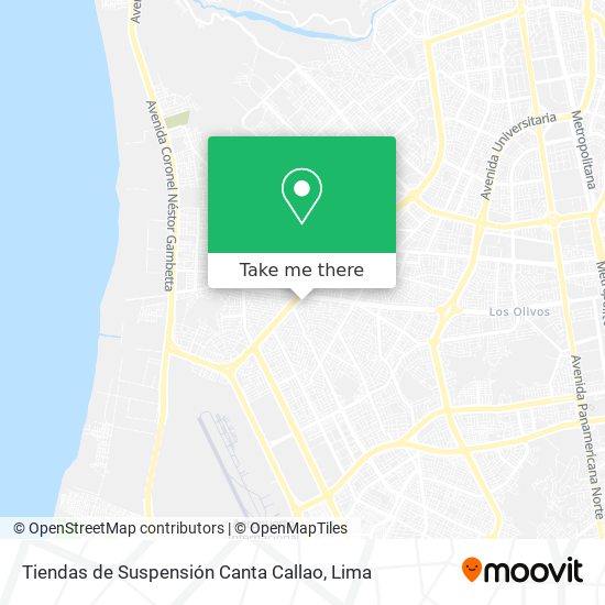 Tiendas de Suspensión Canta Callao map